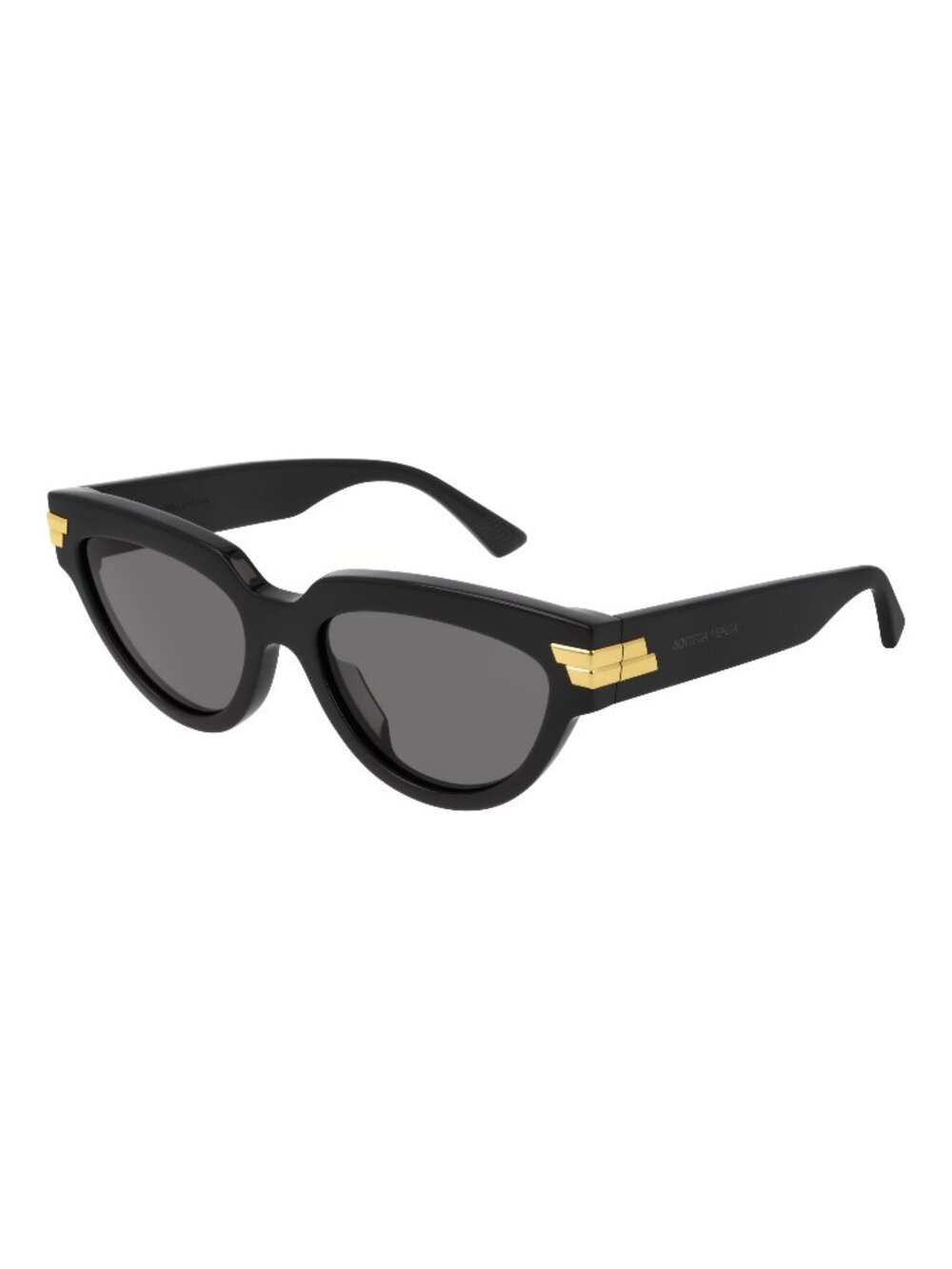 New Bottega Veneta Women's Sunglasses Black Square Grey Lens Acetate Frame 001